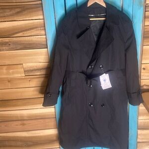 NWT Defense Logistics Agency military cold Weather lined black overcoat 42S